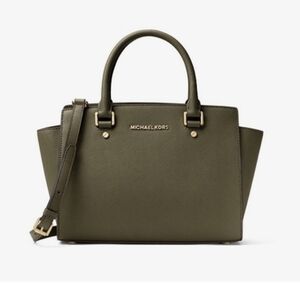 CCO Michael Kors Selma Bag In Olive Green